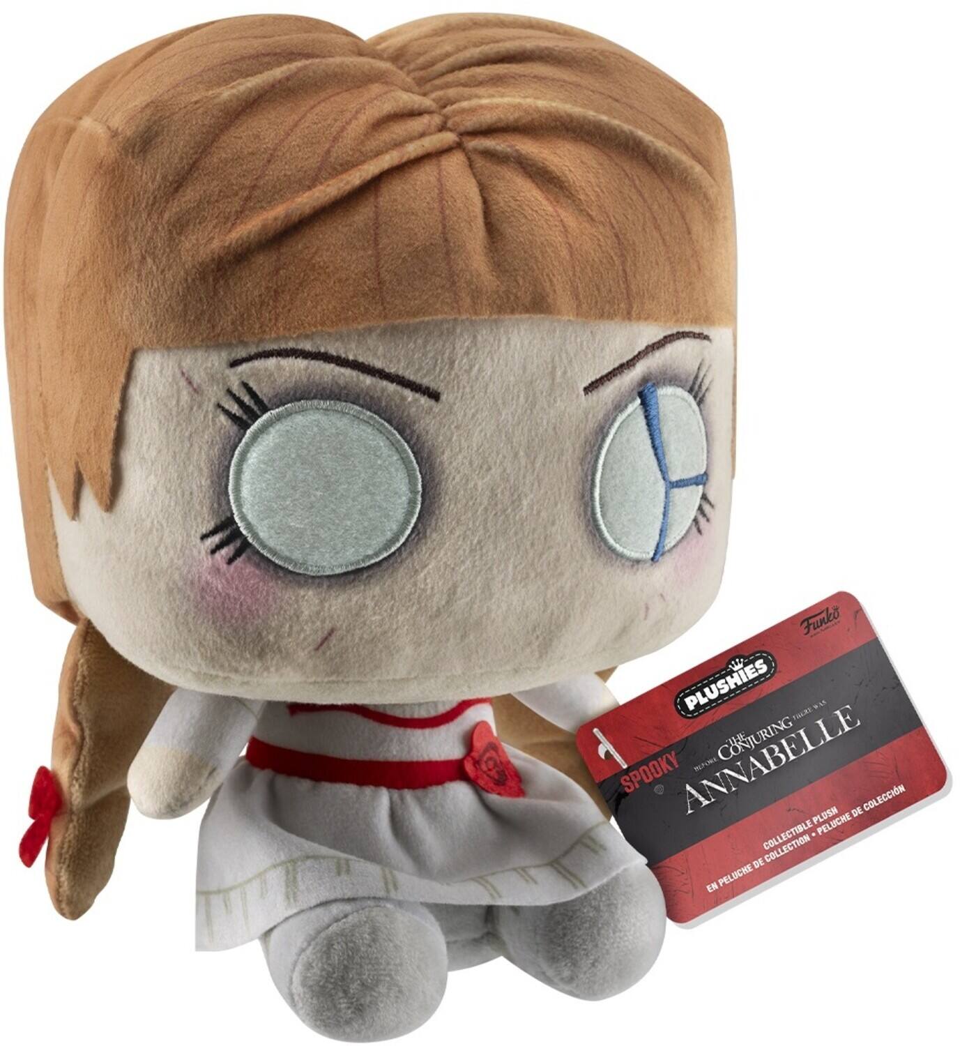 Funko  
PLUSHIES  
1HLA RING  
ANNABELLE  
Con SPOOKY O DE COLECCIÓN  
PLUSH  
PELUCHE COLLECTIBLE DE EN PELUCHE
