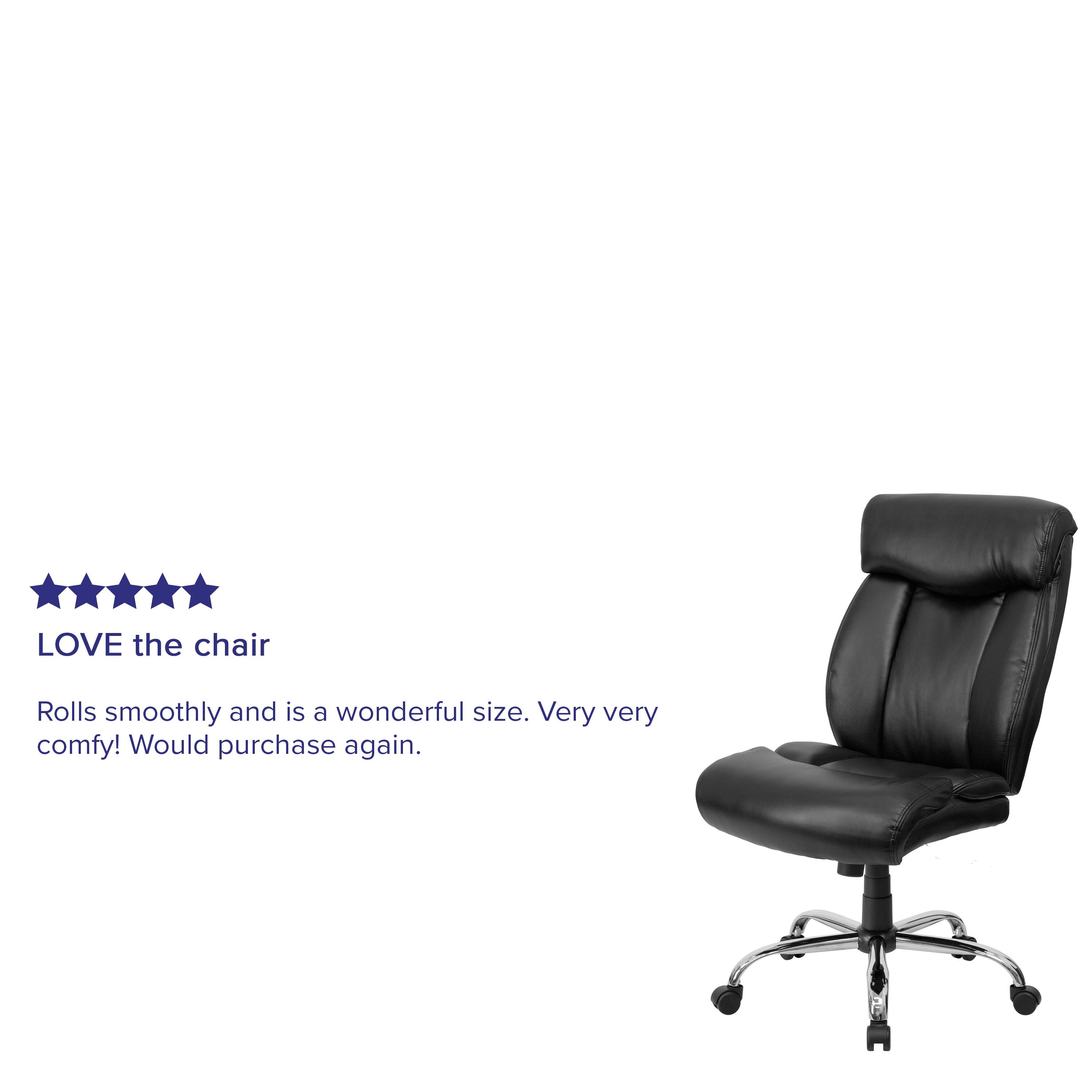 LOVE the chair

Rolls smoothly and is a wonderful size. Very very comfy! Would purchase again.