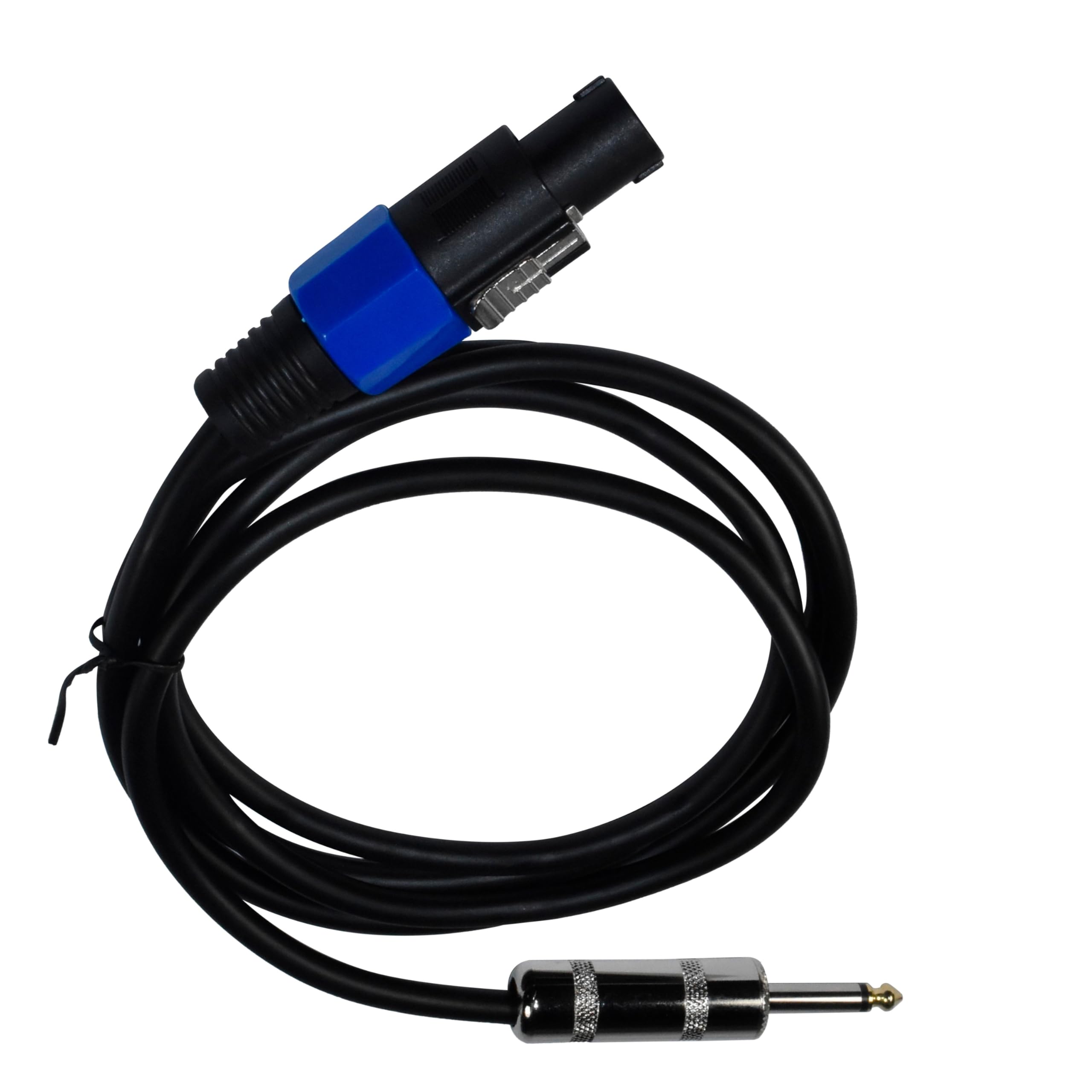 Angle. HQRP - Speakon to 1/4 in TS Mono Speaker Cable 6 ft Locking Connector - Black.