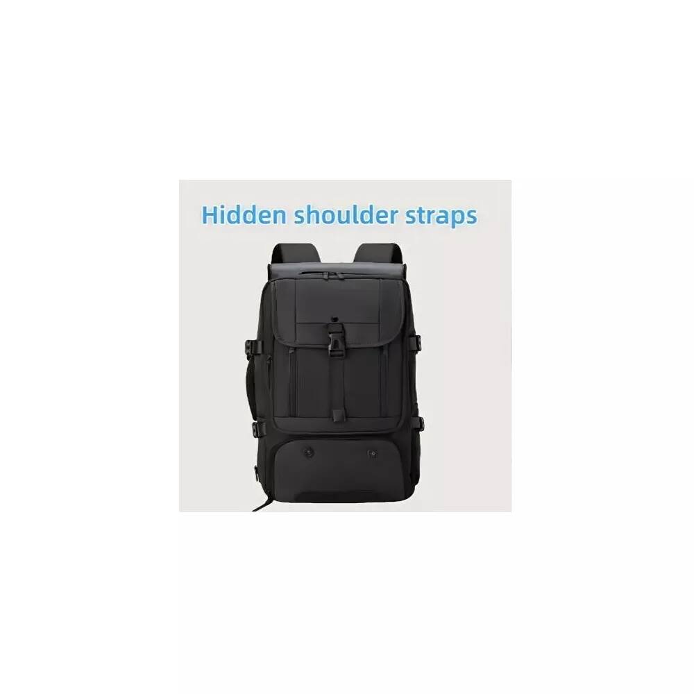 Alt View 2. Wikistore - WIKISTORE Anti-Theft Laptop Backpack with Shoe Compartment Convertible Business Hiking Bag Black - Black.