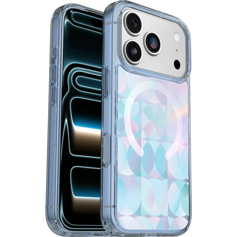 Alt View 5. OtterBox - OtterBox iPhone 17 Pro (Only) Bundle: Symmetry Series+ Case & Screen Protector - Snaps to MagSafe - Ultra-Sleek - Opal Prism (Clear/Multicolor).