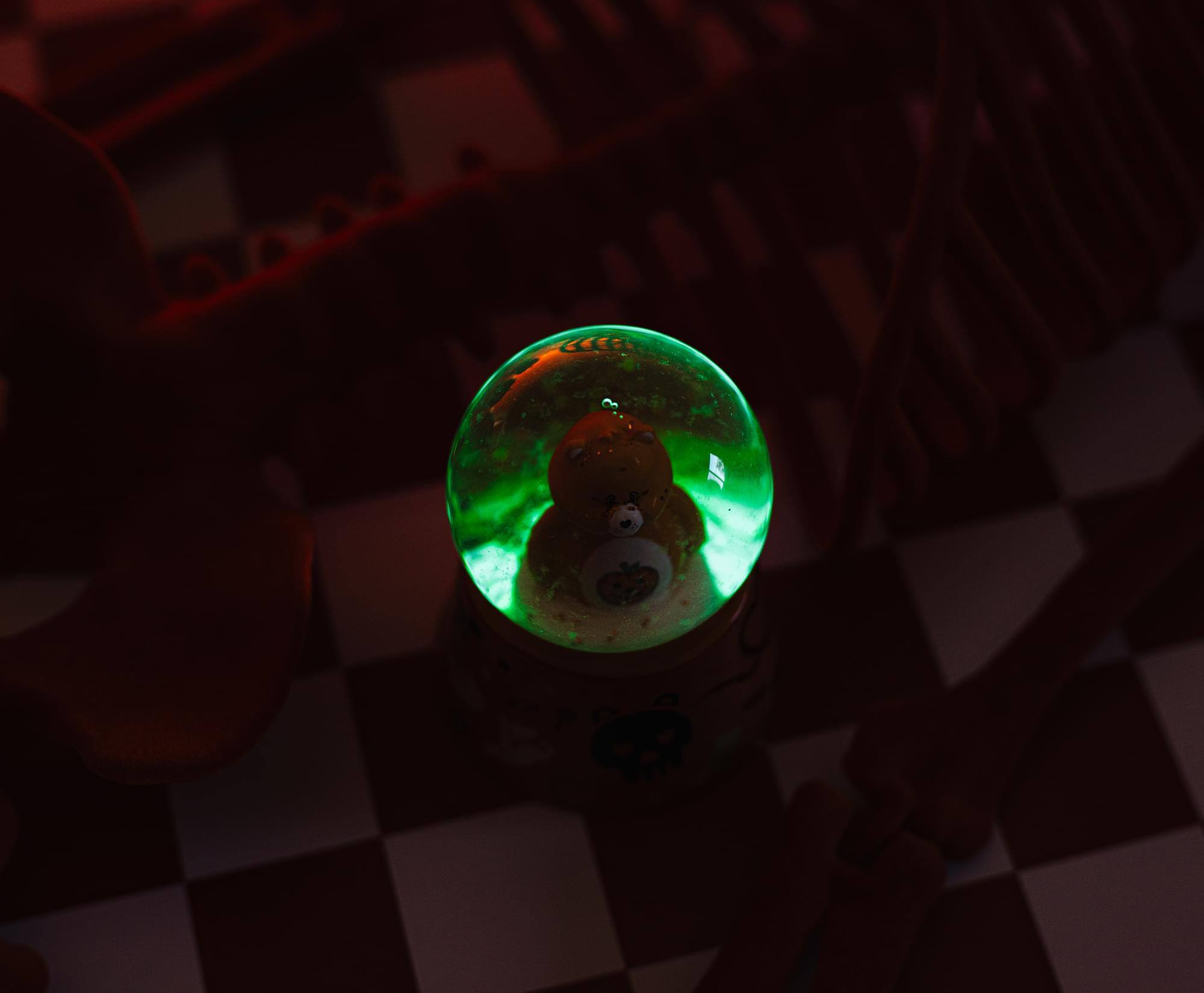 Alt View 5. Care Bears - Care Bears Trick-Or-Sweet Bear Mini Light-Up Snow Globe | 3 Inches Tall - Orange.