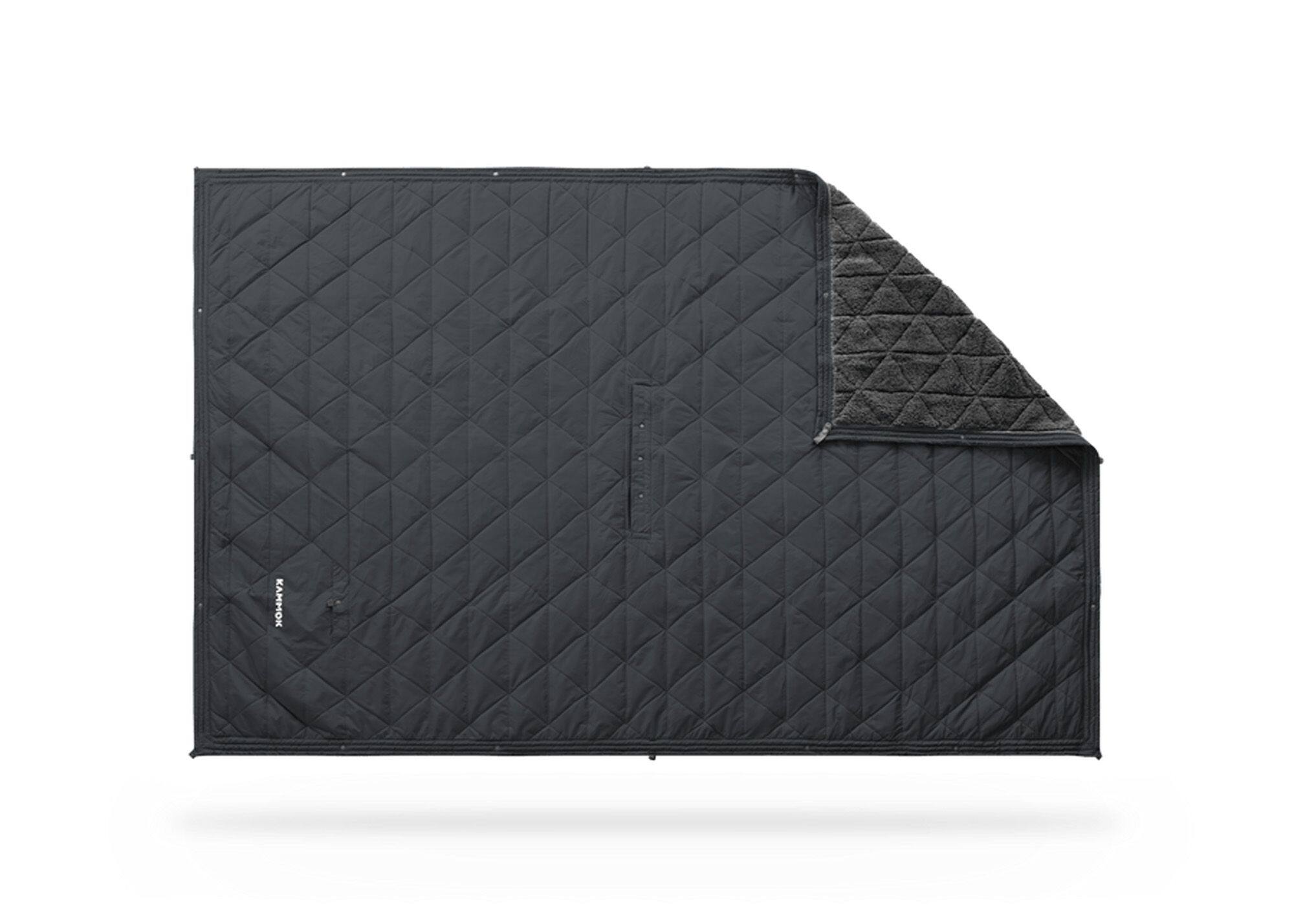 Front. Kammok - Kammok Mountain Ultra Plush Fleece Blanket - Granite Gray.