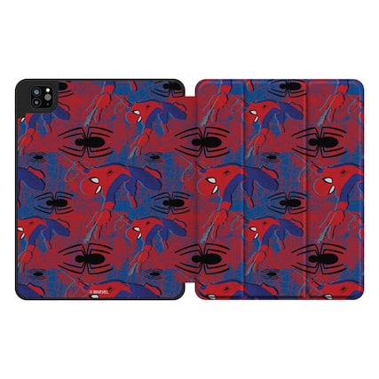 Front. Keyscaper - Marvel Pattern Tablet Case - Apple iPad Pro 11in (M4) - Spider-Man.