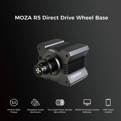 Moza Racing R5 Racing Simulator Wheel and Pedal Bundle for