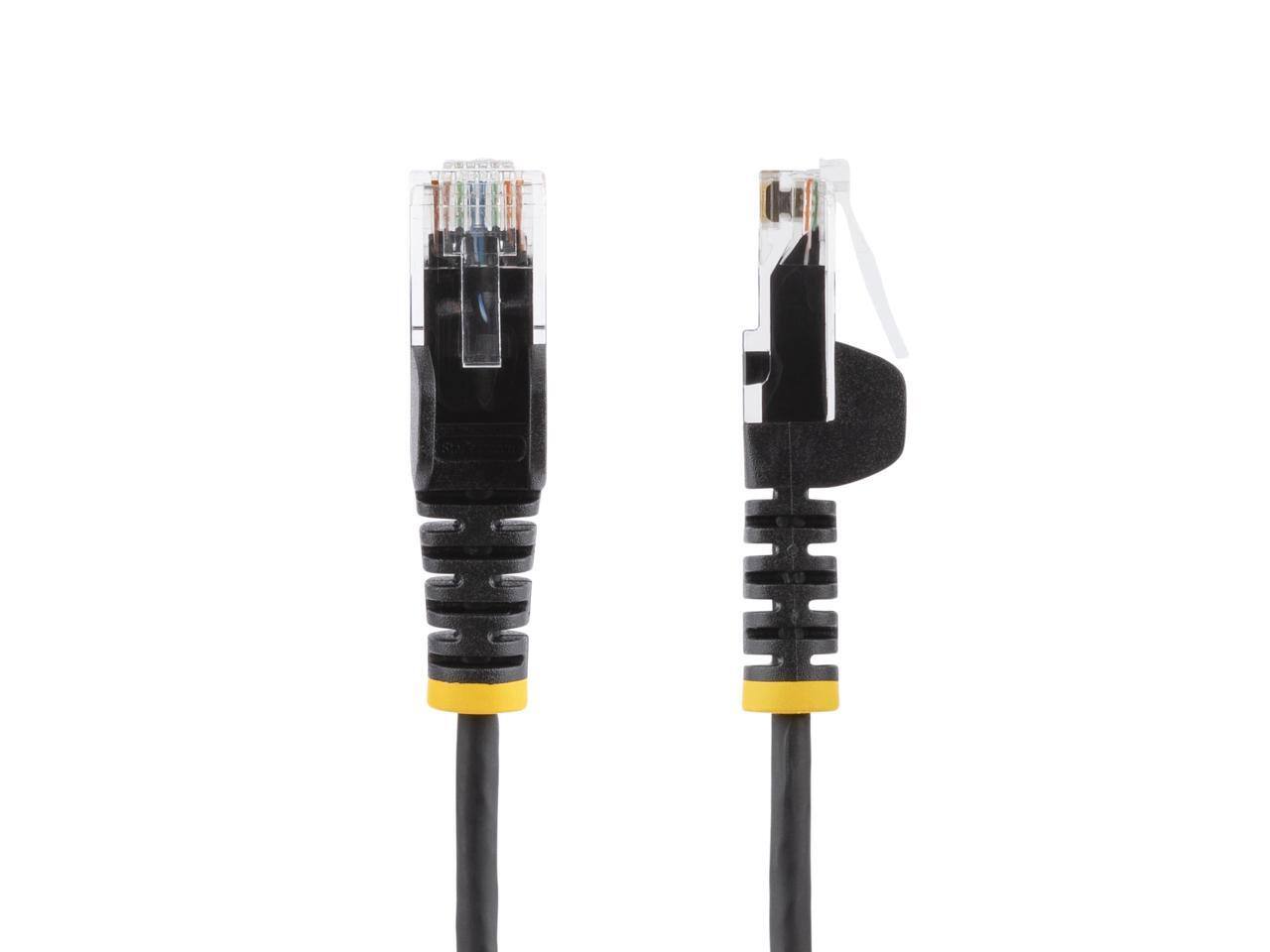 Alt View 2. StarTech.com - StarTech 15ft Black Slim CAT6 Ethernet Cable, 100W PoE, UTP, LSZH, Fluke Tested.
