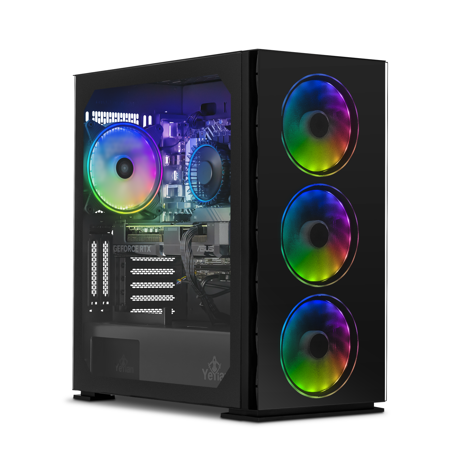 YEYIAN - Gaming PC Yari INTEL Core i5-12400F RTX 4060 TI 16GB DDR5 1TB SSD 650W PSU - Windows 11 Home YPI-YA24F0B-46T1N - Black