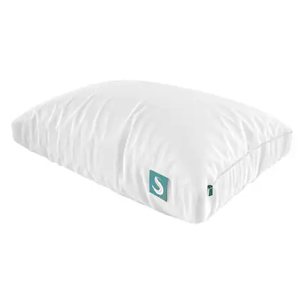 Front. Sleepgram - Sleepgram Bed Support Sleeping Pillow with Microfiber Cover, King Size, White - White.