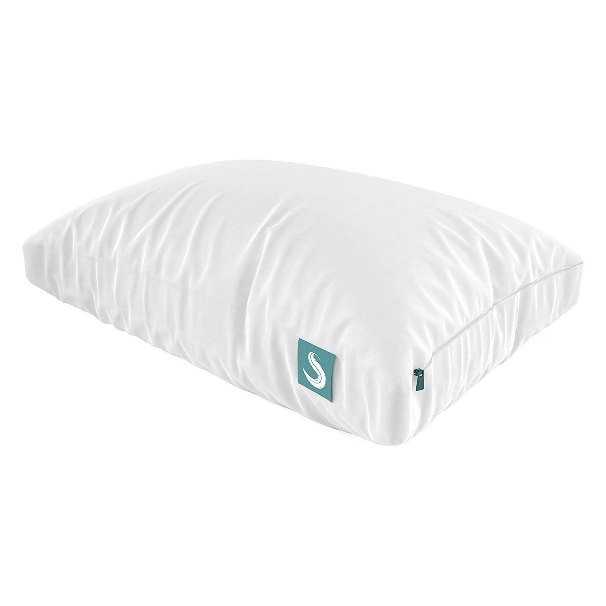 Front. Sleepgram - Sleepgram Bed Support Sleeping Pillow with Microfiber Cover, Queen Size, White - White.
