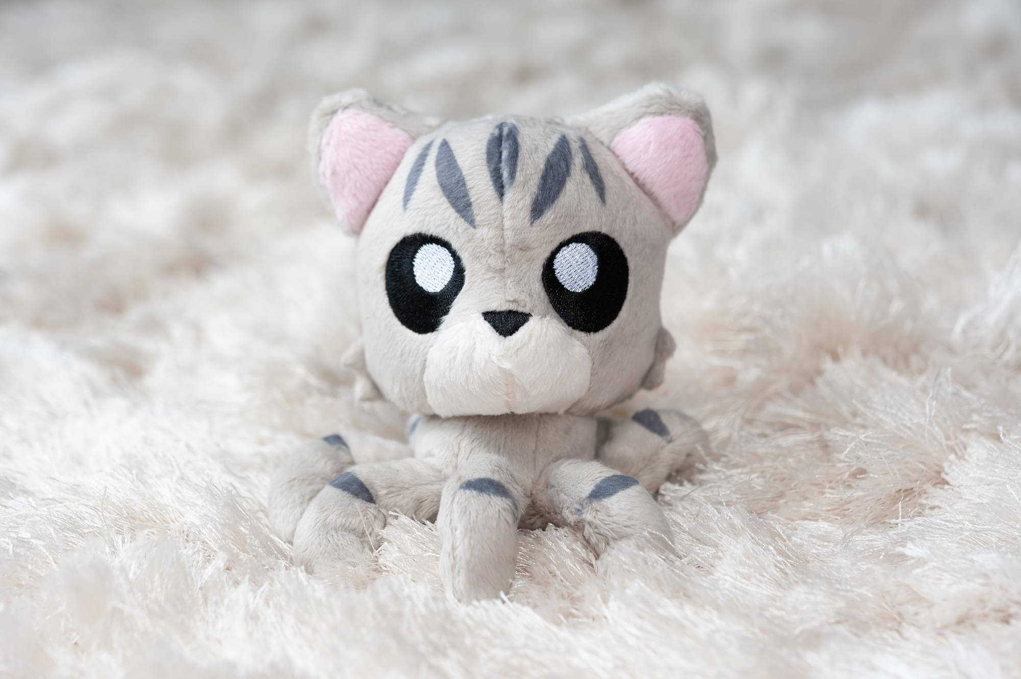 Alt View 3. Tentacle Kitty - Tentacle Kitty Little Ones 4 Inch Plush | Grey Tabby - Grey.