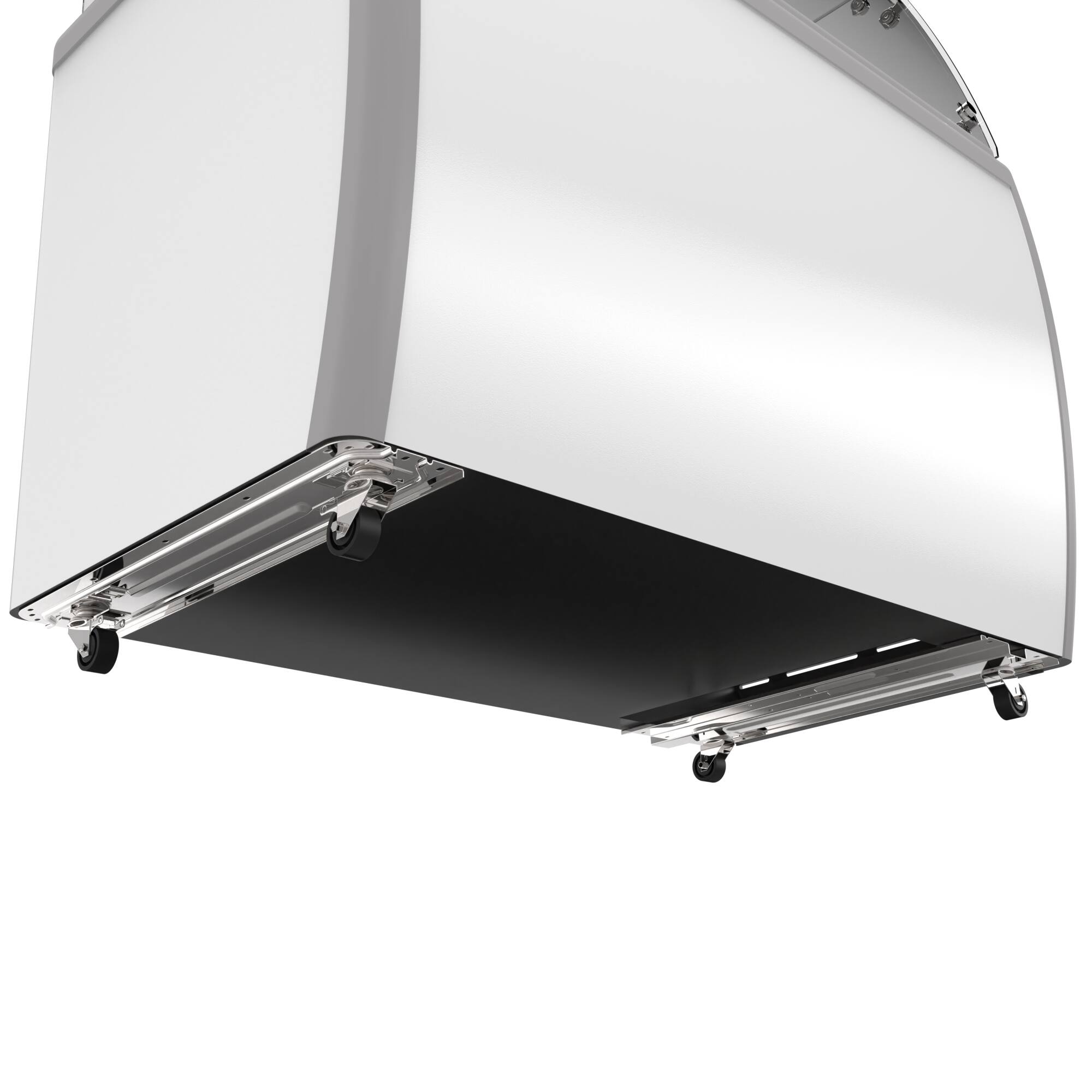 Alt View 5. Koolmore - 50 in. 8 Tub Ice Cream Dipping Cabinet Display Freezer with Sliding Glass Door and Sneeze Guard 13 cu. ft. - White.