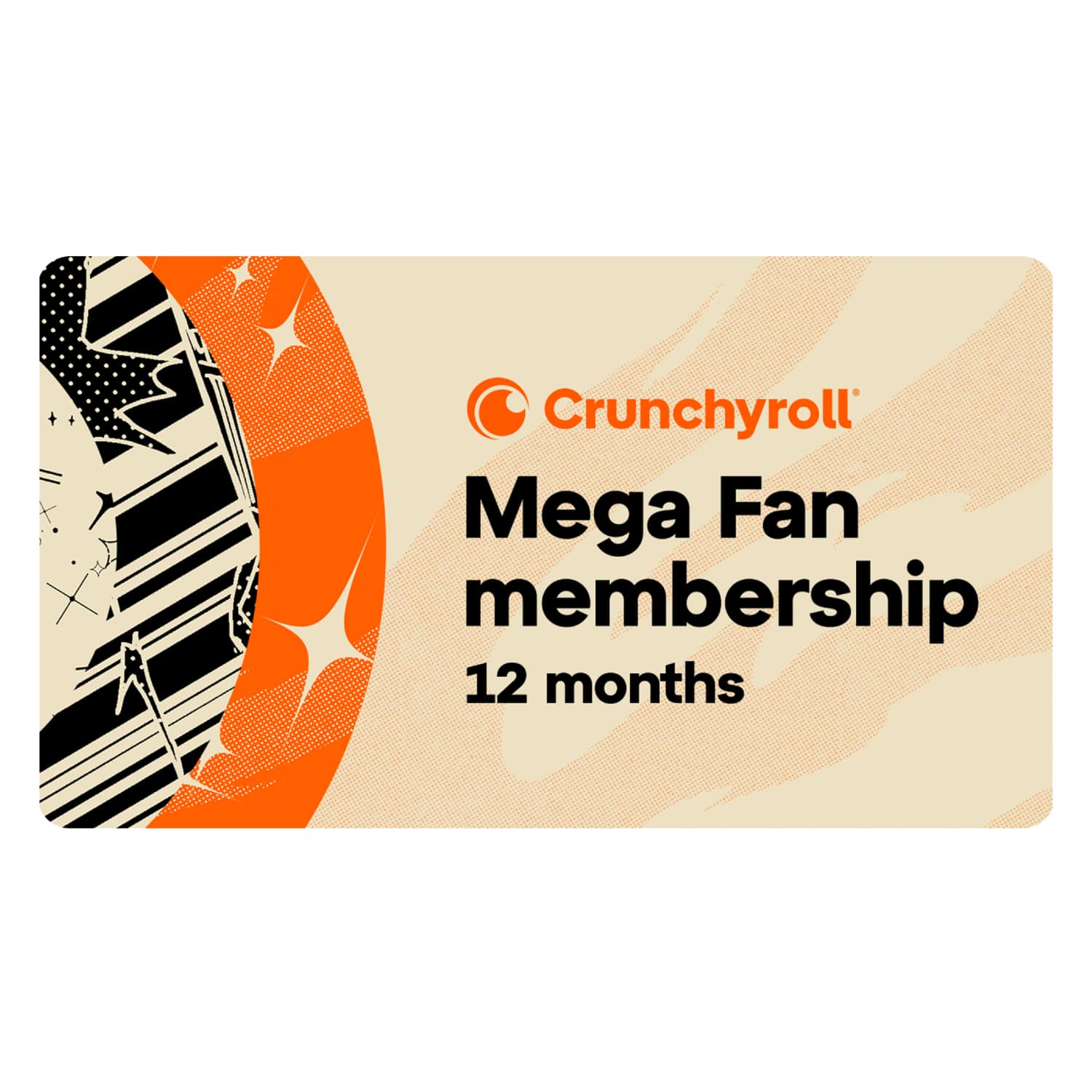 Crunchyroll - Mega Fan Membership 12 Month Gift Card [Digital]