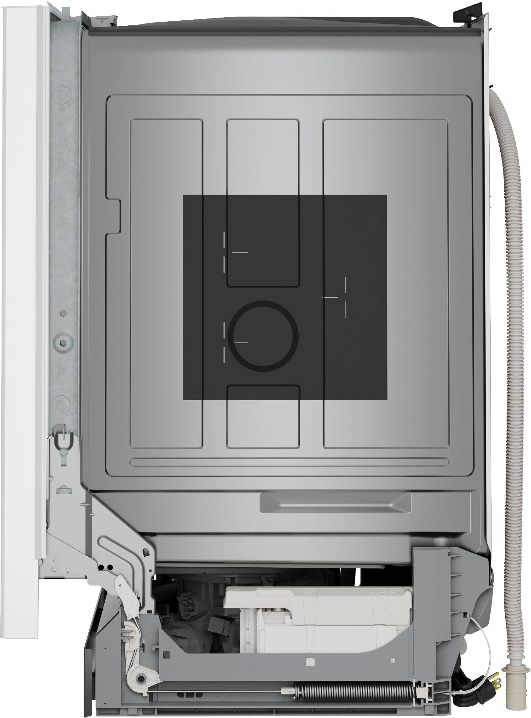 Left. Bosch - 300 Series 24" Front Control Smart Built-In Stainless Steel Tub Dishwasher with 3rd Rack and PrecisionWash, 48 dBA - White.
