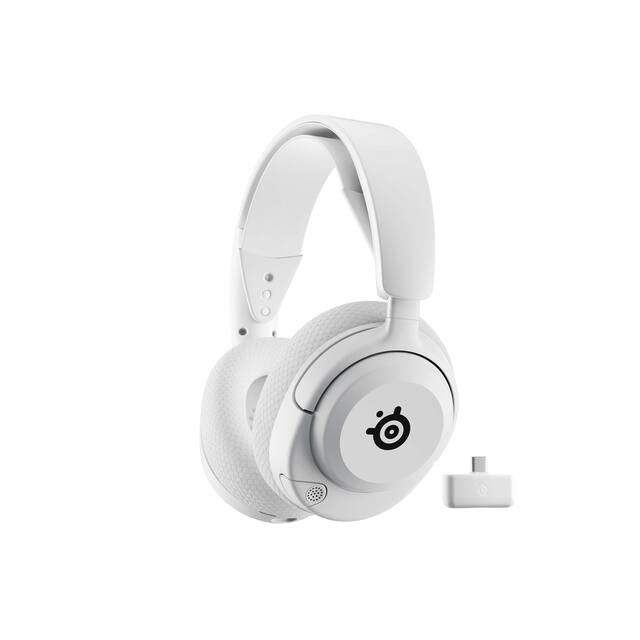 SteelSeries - Arctis Nova 5 Wireless Over-the-Ear Gaming Headset with 2.4GHz/Bluetooth for PC, PS5/PS4, and Switch/Switch 2 - White