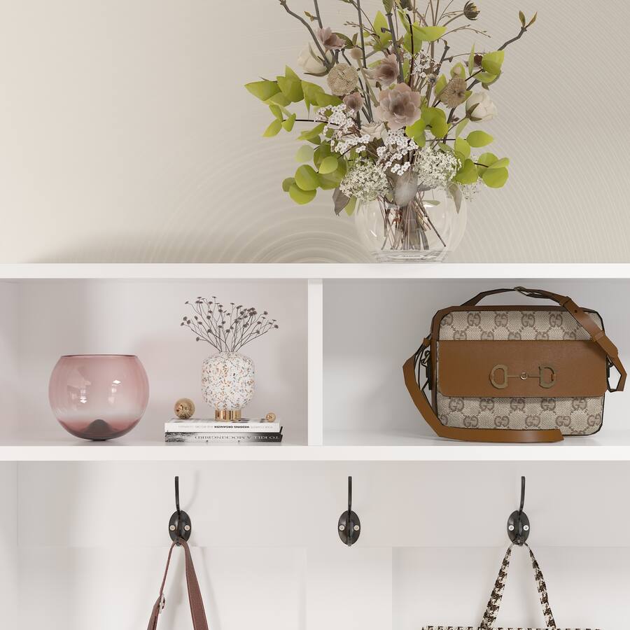 FUFU&GAGA Large Multi Functional Entryway Organizer with Shoe Rack ...