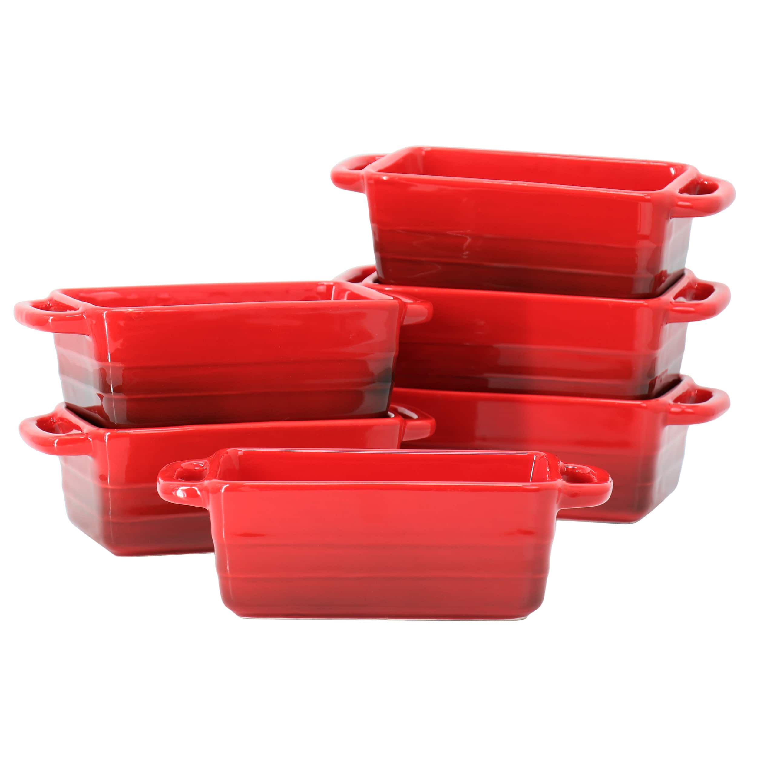 Crock-Pot - Crock Pot Appleton 6 Piece 12 Ounce Stoneware Mini Loaf Pan Baker Set - Thumbnail 3