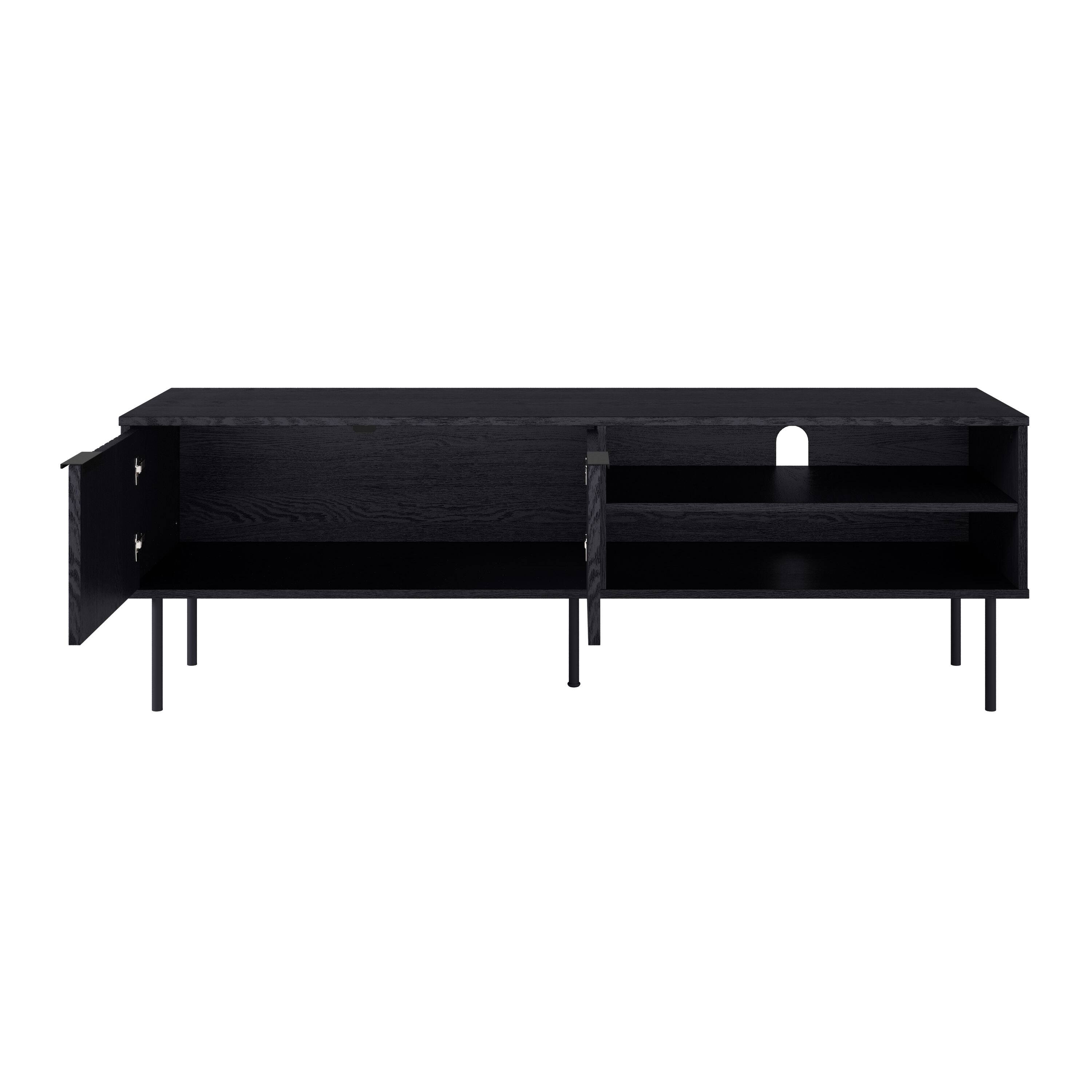 Angle. CorLiving - Lysander Collection TV Stand with Cabinets for Most TV's up to 75" - Black.
