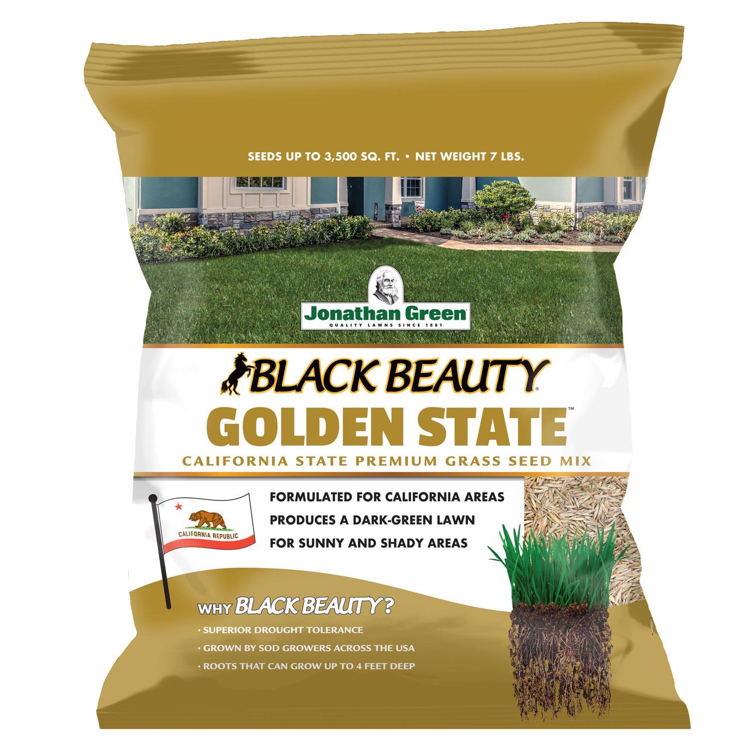 Jonathan Green - Black Beauty Golden State Mixed Sun or Shade Grass Seed 7 lb price history on PriceWatchPro