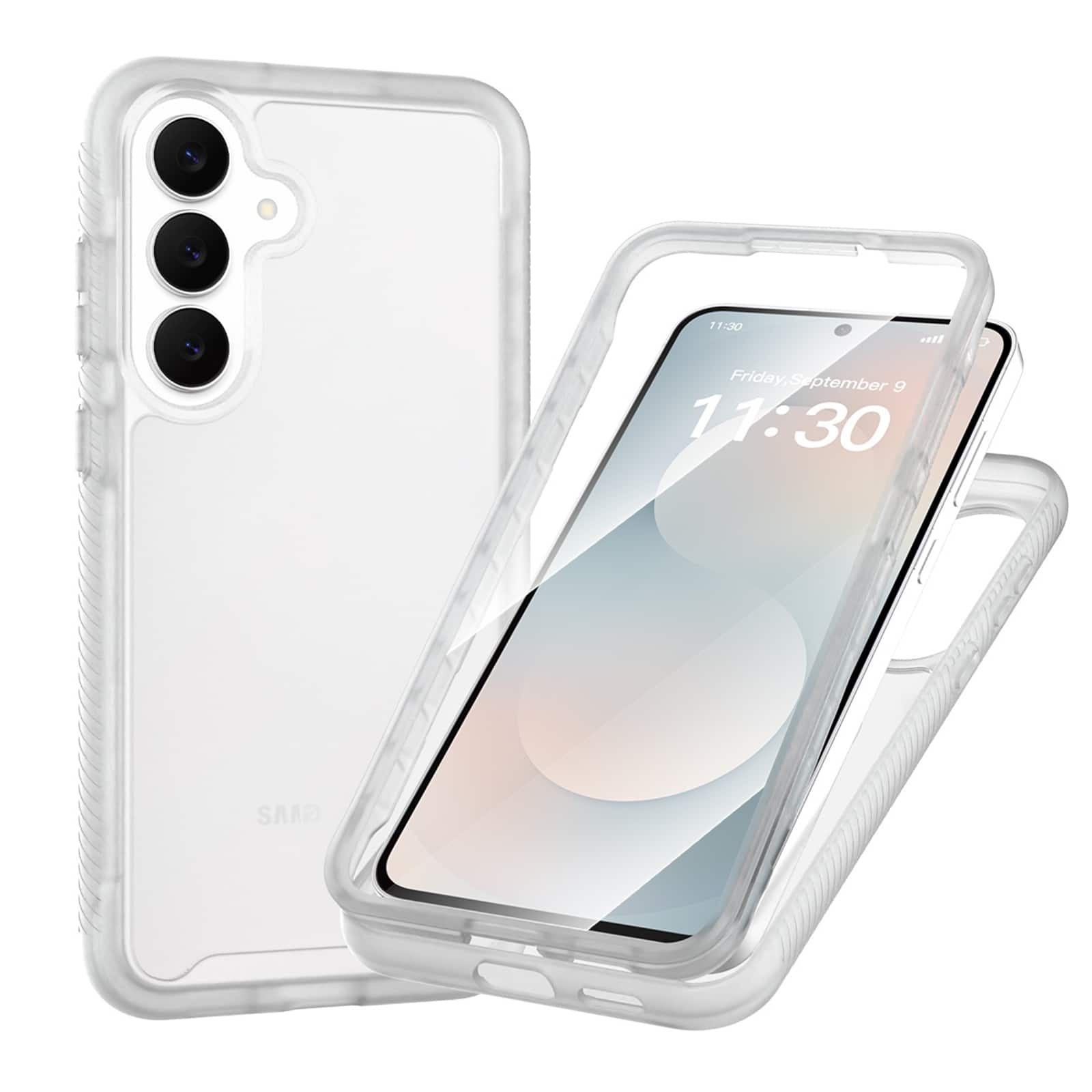 Dteck - Shockproof Phone Case for Samsung Galaxy S26 FE with Screen Protector, Translucent Matte Cover, Side Non Slip Texture - Clear price history on PriceWatchPro