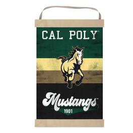Jardine - Cal Poly Mustangs Reversible Retro Logo Banner Sign - Green