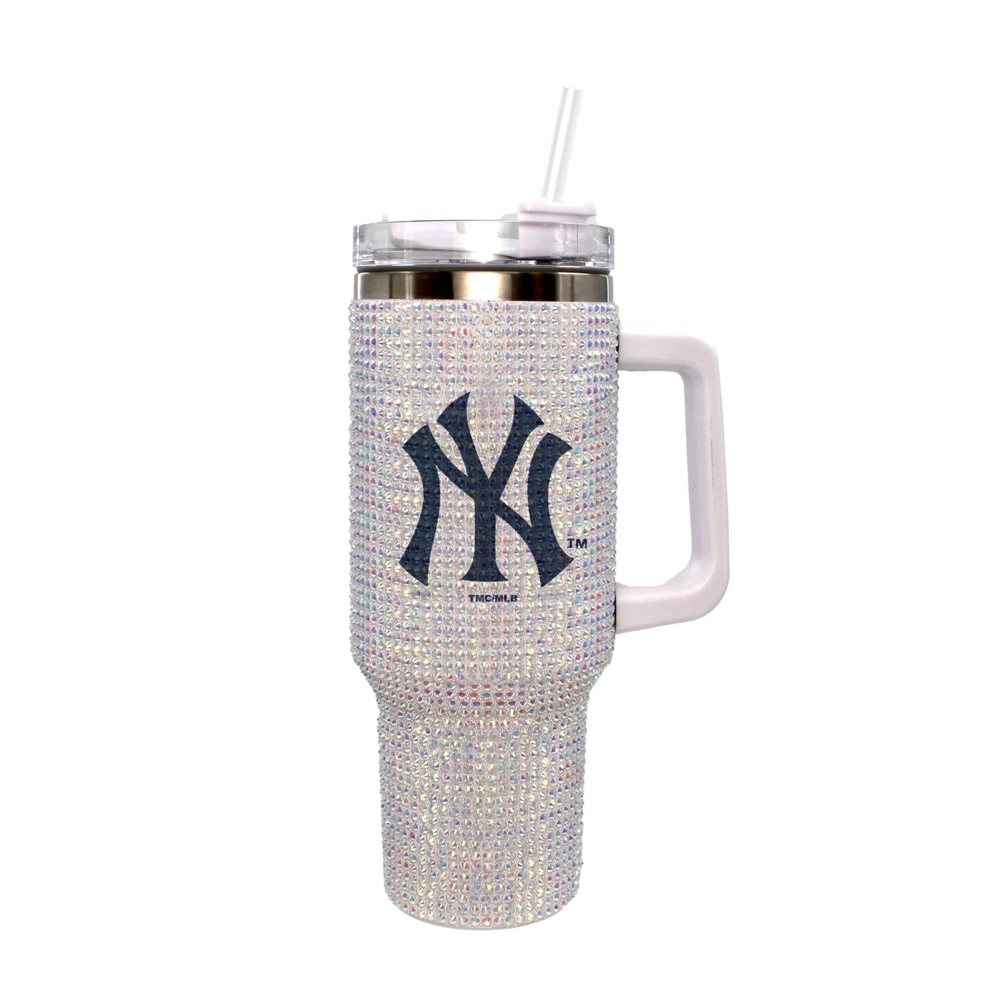 Front. The Memory Company - New York Yankees 40oz. Bling Colossal Tumbler - Multicolor.