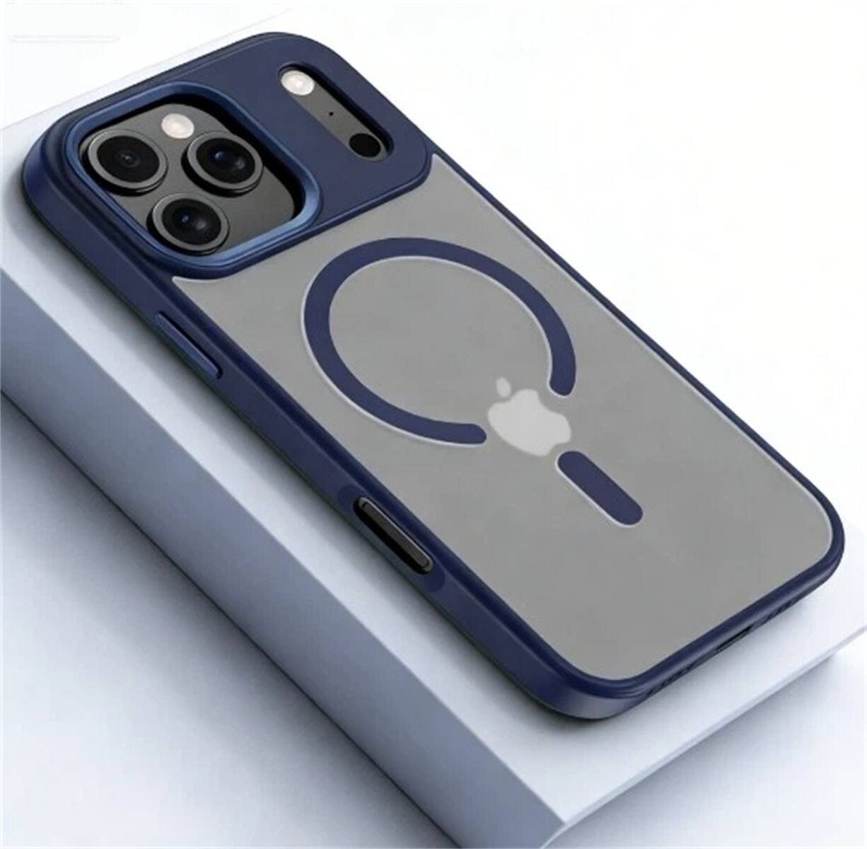 Front. SKRAN - Elegant Magnetic Rotating Bracket Case for iPhone 17 Air - 360° Magnetic Stand Phone Cover,Anti-Fall Protective Case - Blue.