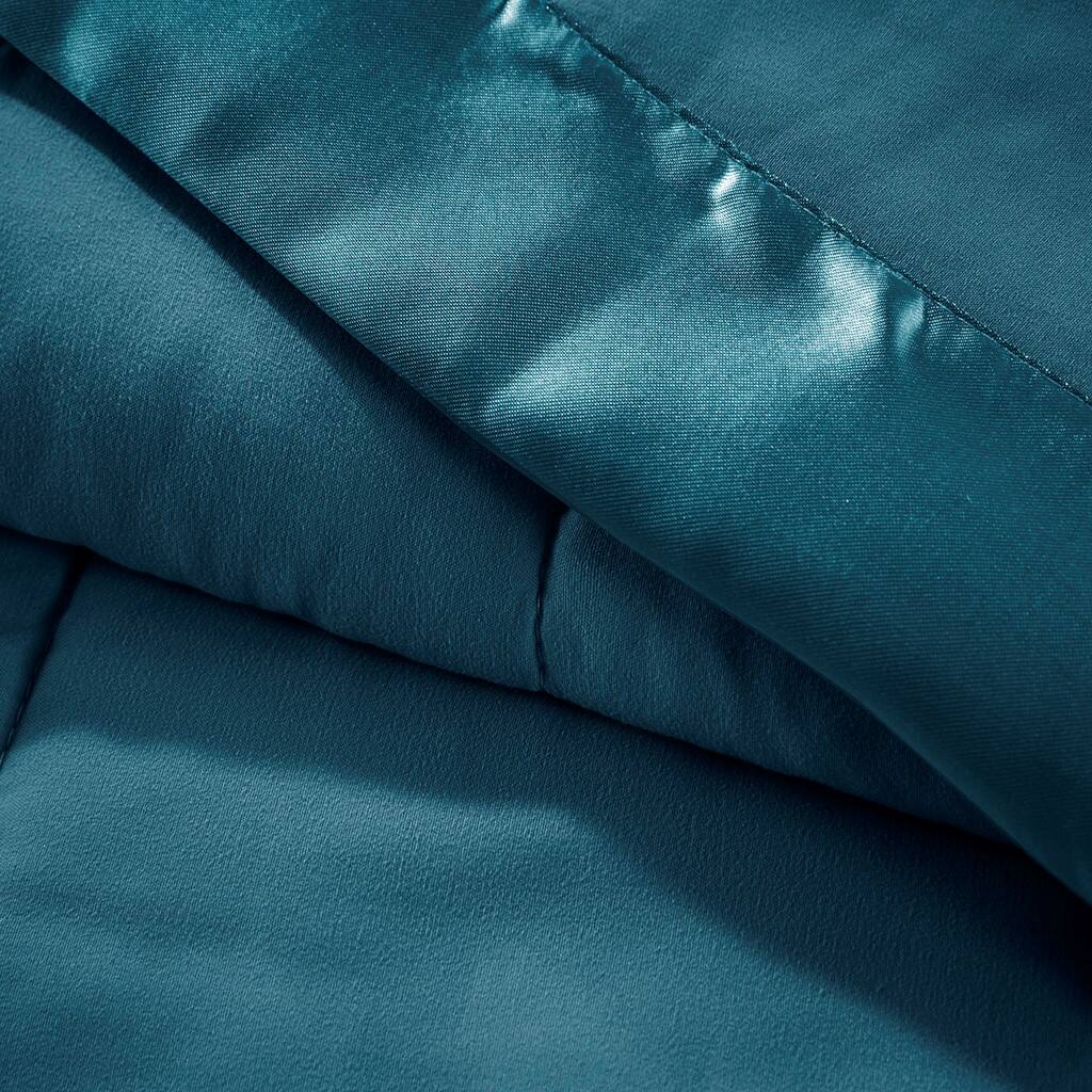 Alt View 5. Gracie Mills - Gracie Mills Larry All-Season Down Alternative Blanket with Satin Trim - Teal.