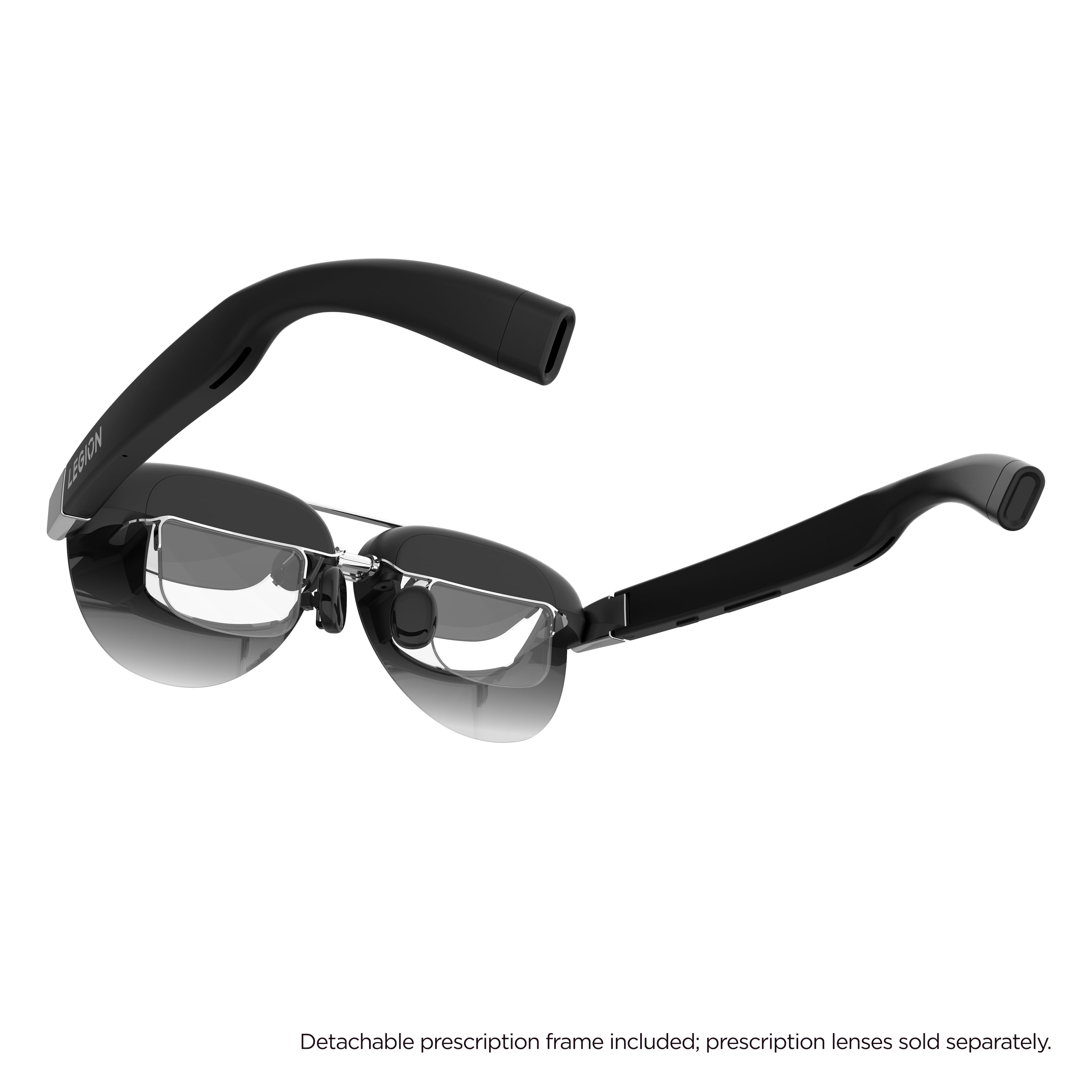 Detachable prescription frame included; prescription lenses sold separately.