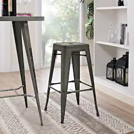 Promenade Backless Bar Stool by Modway - Brown