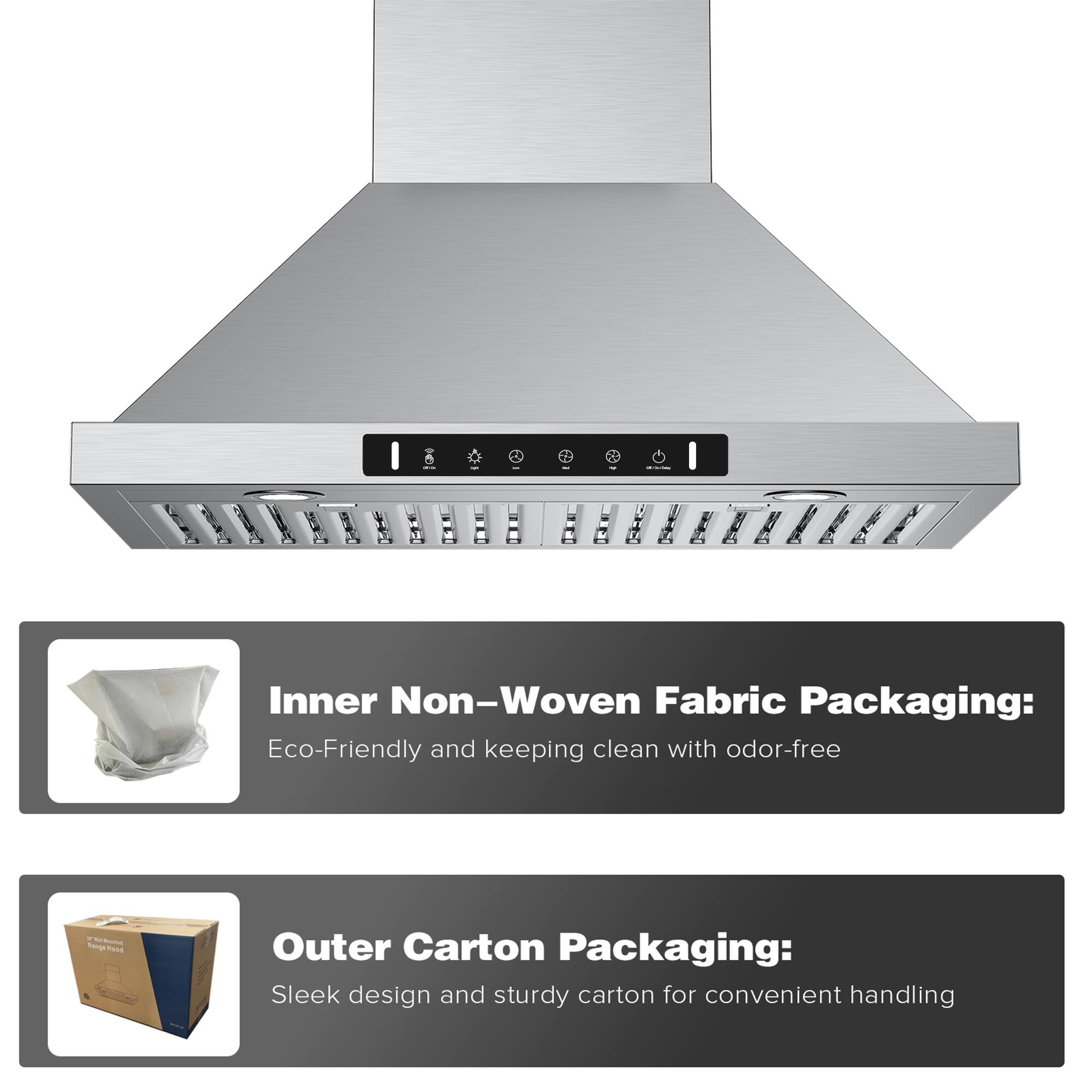 Inner Non-Woven Fabric Packaging: Eco-Friendly and keeping clean with odor-free
Outer Carton Packaging: Sleek design and sturdy carton for convenient handling