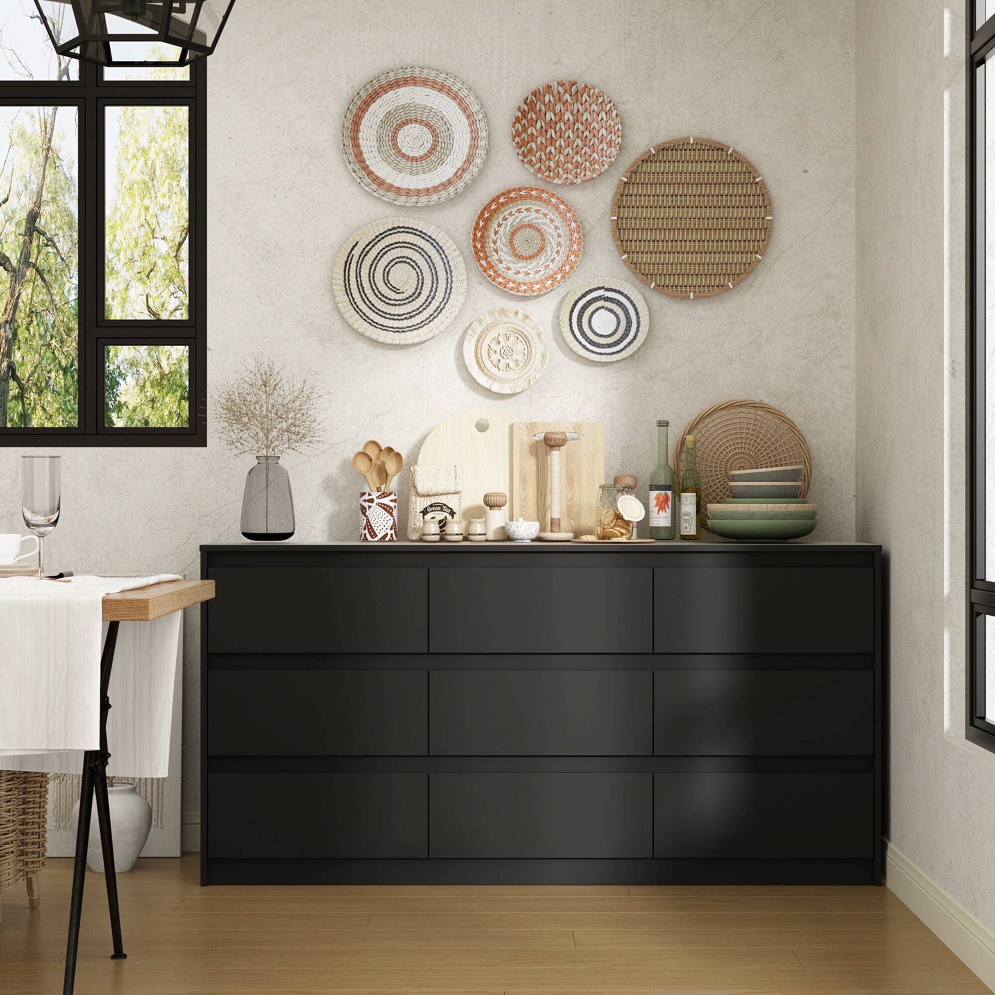 Alt View 10. Famapy - Famapy 9 - Drawer Dresser: Elevate Bedroom Elegance with Sleek Storage - Black.