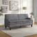 Front. Bestier - 75" Luxury Soft Corduroy Fabric Sofa, Small 2 Seat Sofa for Living Room with Padded Seat, Overstuffed Backrest - Gray.