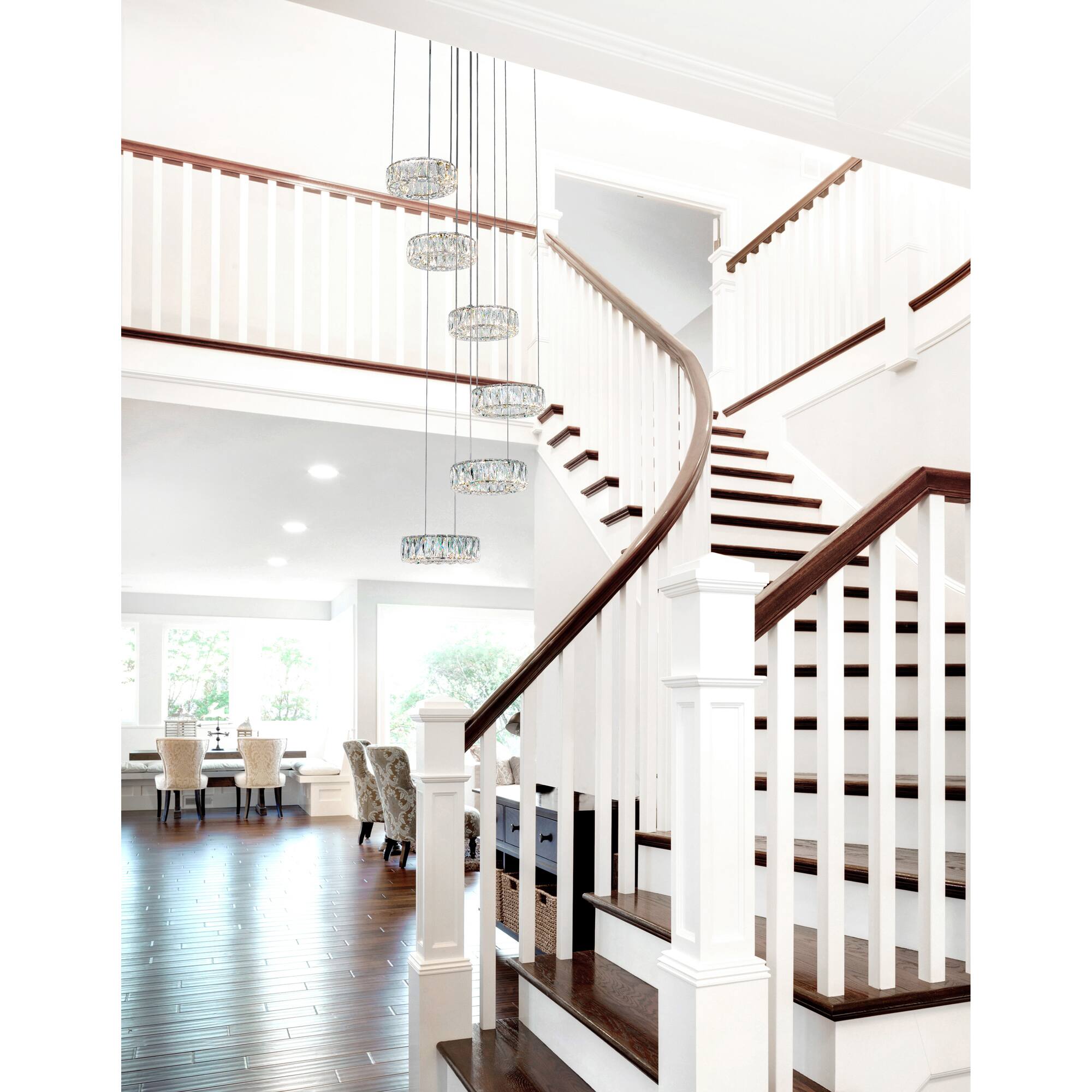 Alt View 2. CWI Lighting - Madeline LED Chandelier With Chrome Finish - Chrome.