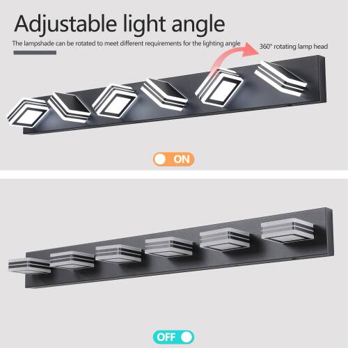 Adjustable light angle  
The lampshade can be rotated to meet different requirements for the lighting angle  
360° rotating lamp head  
ON  
OFF