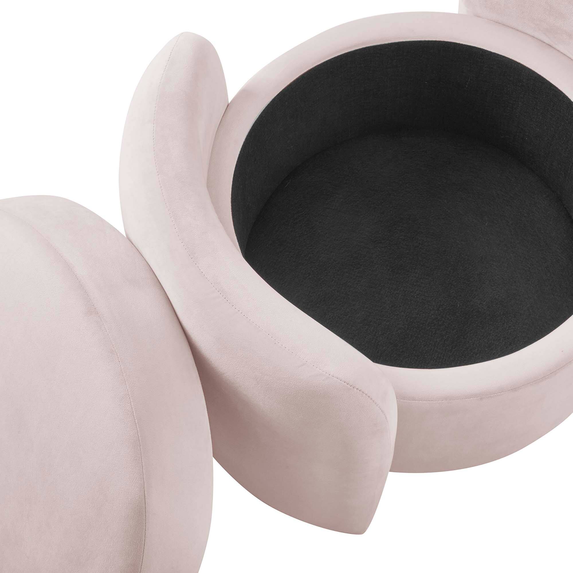 Alt View 6. Modway - Nebula Upholstered Performance Velvet Ottoman by Modway - EEI-6055-PNK.