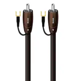 AudioQuest - Boxer RCA 65.75' Analog Low-Frequency Subwoofer Audio Interconnect with RCA to RCA Connectors - Black with Brown Stripes