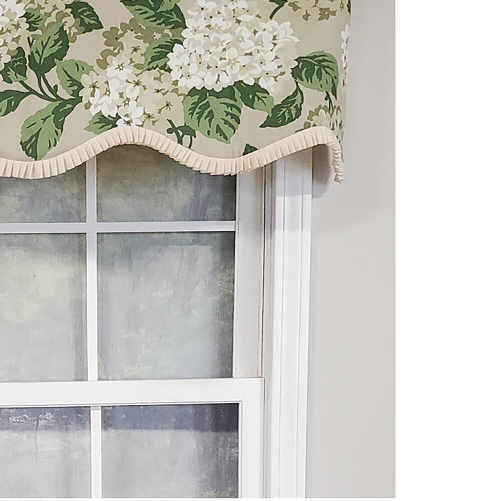 Left. RLF Home - RLF Home Luxurious Modern Design Classic Summer Wind Provance Style Window Valance 50" x 16" Taupe - Taupe.