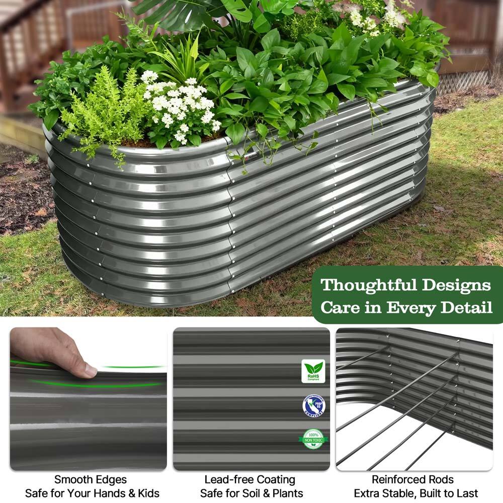 Thoughtful Designs  
Care in Every Detail

- Smooth Edges  
  Safe for Your Hands & Kids

- Lead-free Coating  
  Safe for Soil & Plants

- Reinforced Rods  
  Extra Stable, Built to Last