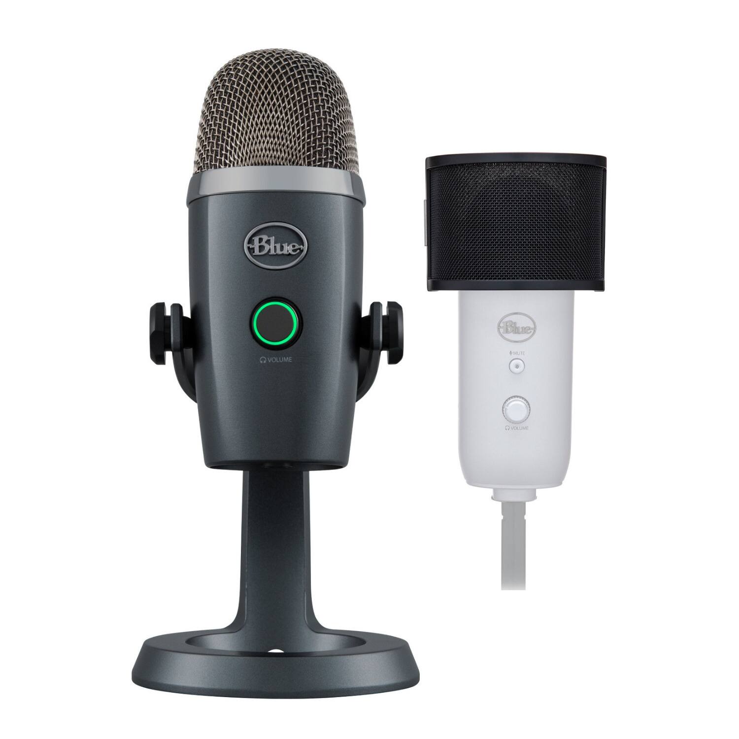 Blue Microphones - Yeti Nano Premium USB Mic (Shadow Grey) Podcaster's Bundle - ABLUYETINANSGK6
