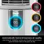 The text on the image is grouped and corrected as follows:

Automatically tracks & improves air quality. Clean Sense IQ intelligently monitors your air quality and auto-adjusts power to maintain clean air throughout the day.
