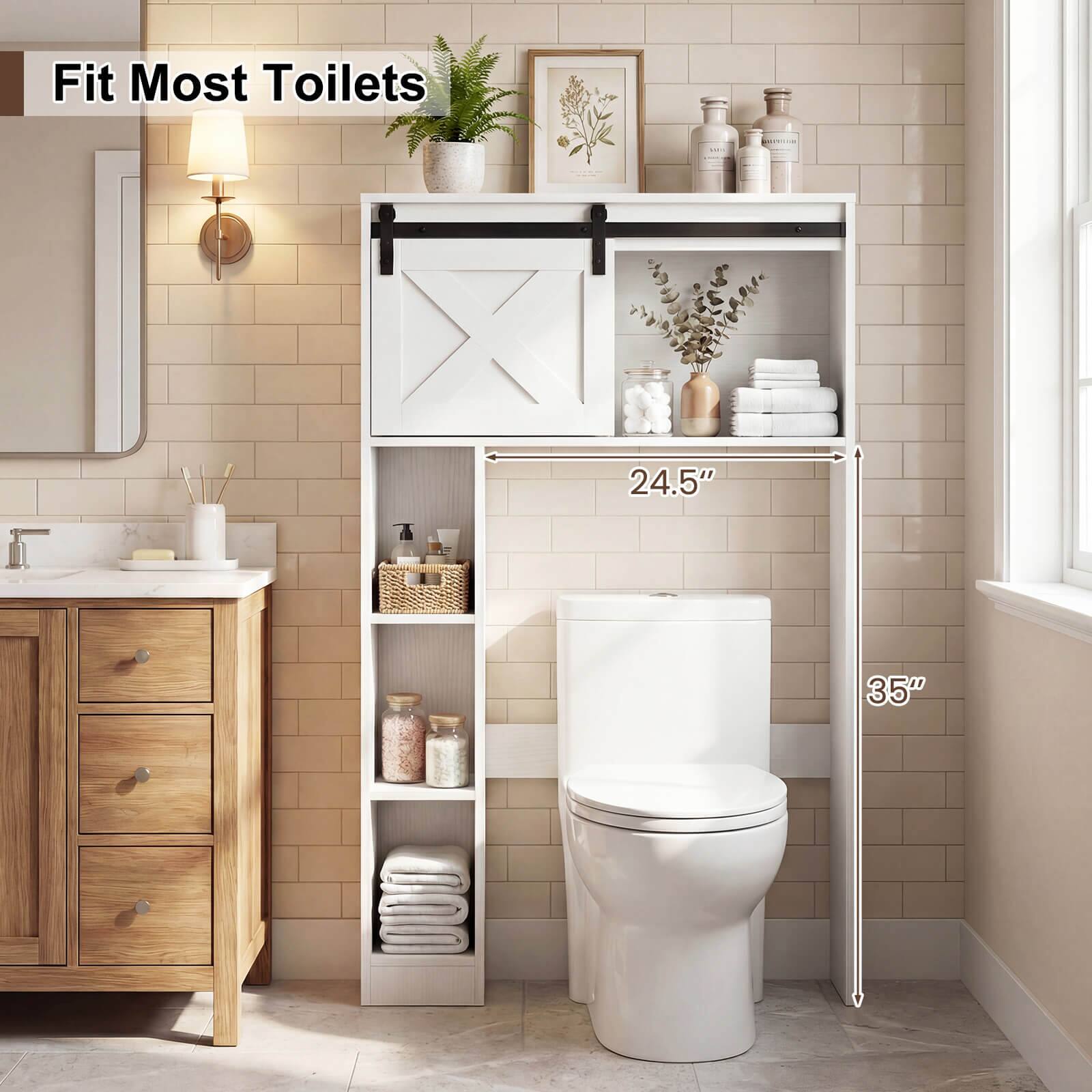 Fit Most Toilets  
24.5"  
35"