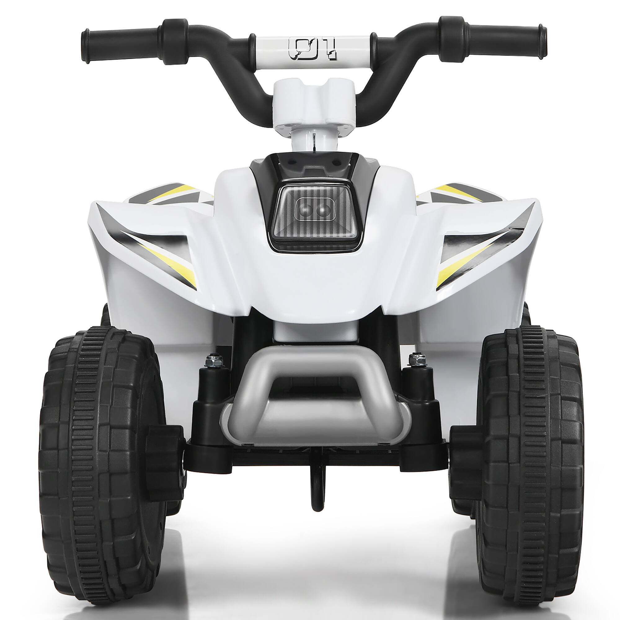 Alt View 9. Costway - Costway 6V Kids Electric Quad ATV 4 Wheels Ride On Toy Toddlers Forward&Reverse - White.