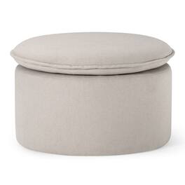 Maven Lane - Lyra Contemporary Ottoman Fabric Upholstery - Dove