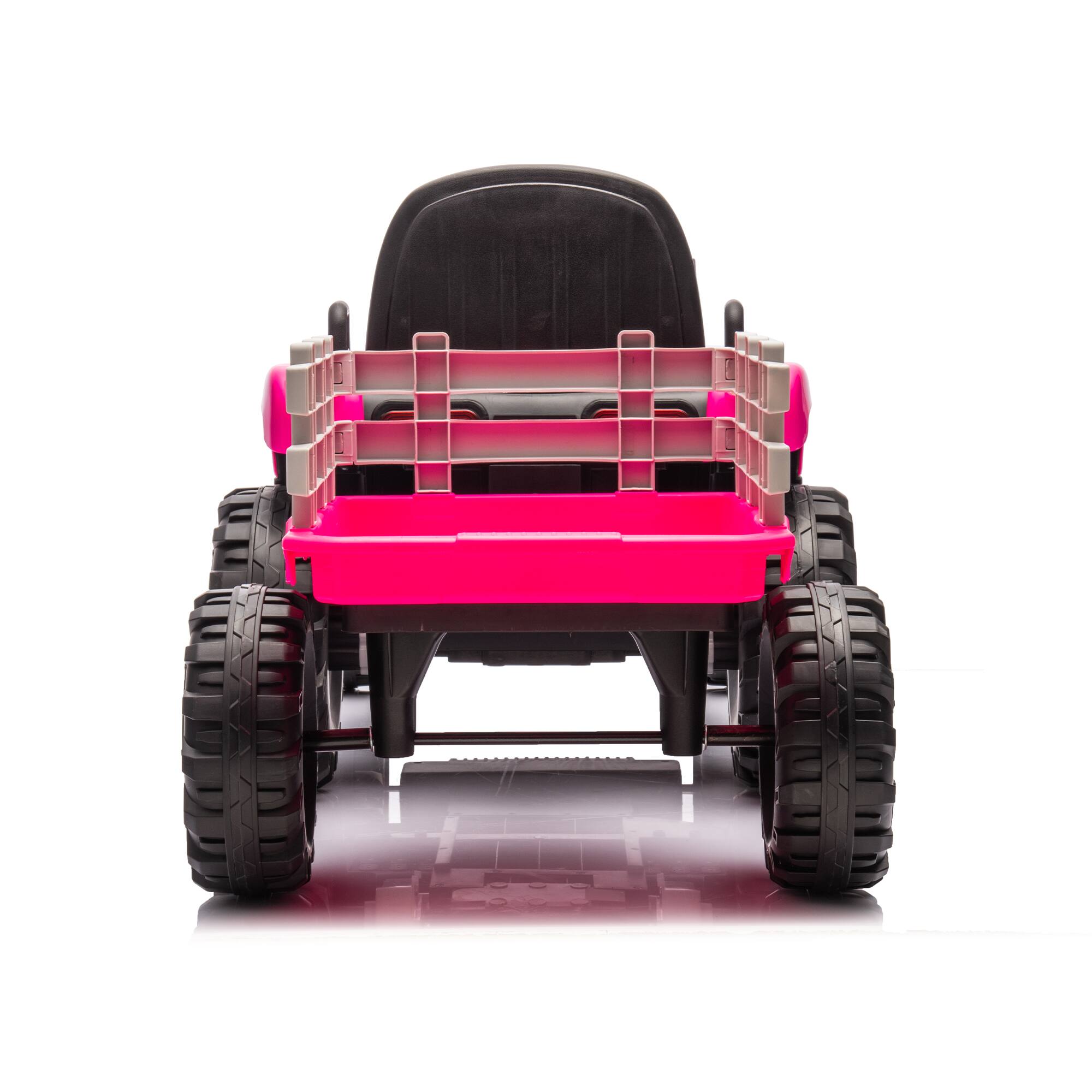 Alt View 9. ELEMENT ACE - 24V Battery Powered Ride-On Tractor with Trailer for Kids - Remote Control Electric Toy Vehicle with Adjustable Speeds - Red.
