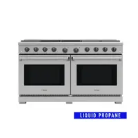Thor Kitchen - 9.6 Cu Ft. Freestanding Double Oven Convection Liquid Propane Gas Range - Stainless Steel - Front_Zoom