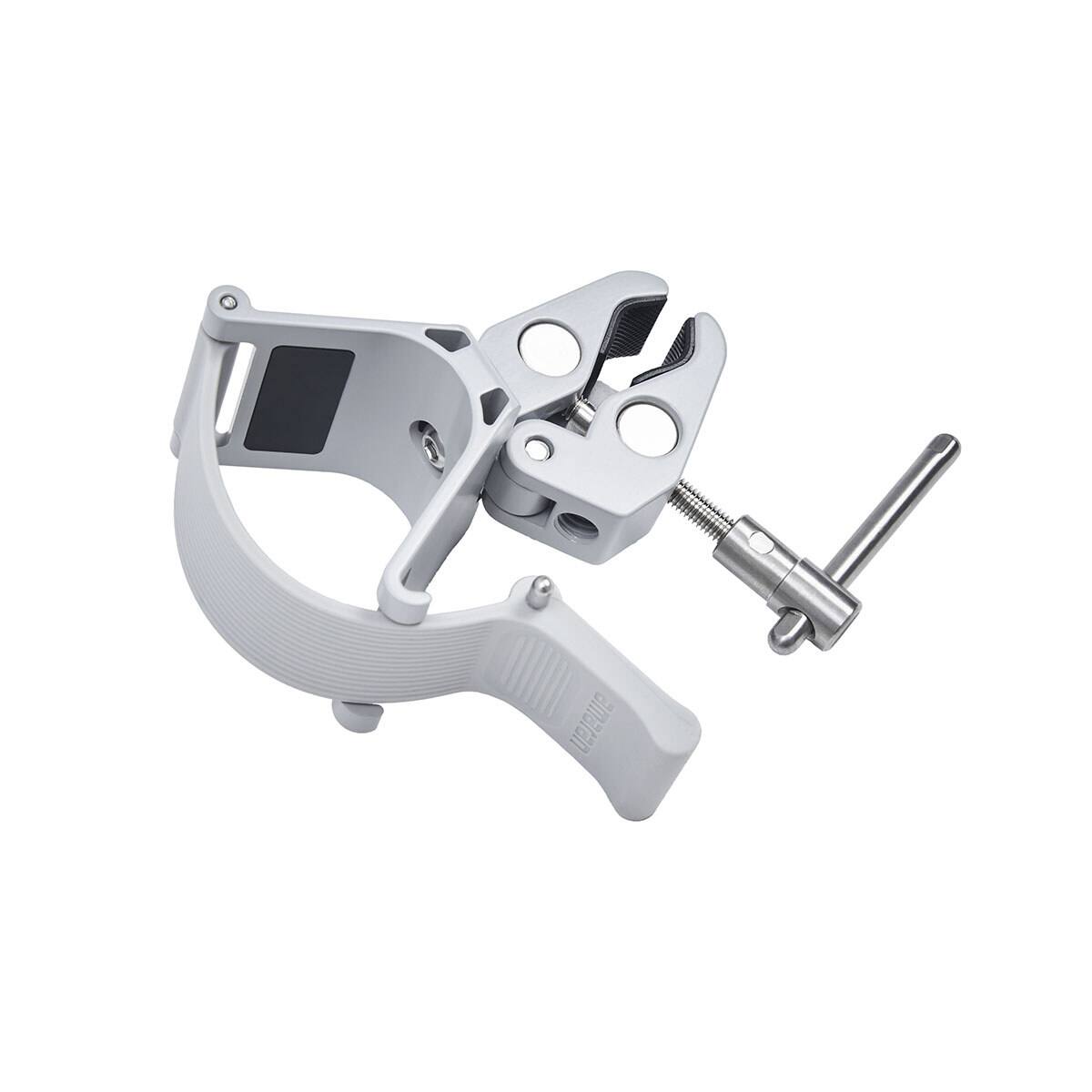 Alt View 2. Amaran - amaran Crab-Shaped Light Stand Clamp for Peak Battery Grip, Silver - White.