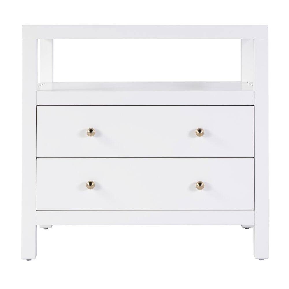 Alt View 1. Butler Specialty - Nora 2-Drawer Wide Nightstand - White.