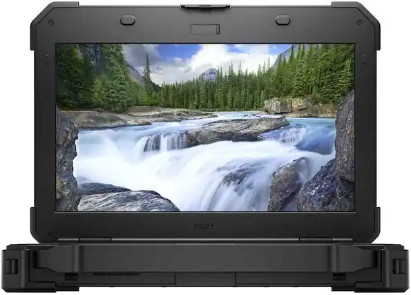 Front. Dell - Dell Latitude 14in Rugged Laptop Intel i5-8350U 16GB, 512GB Win 11 Pro (Renewed) - Black.