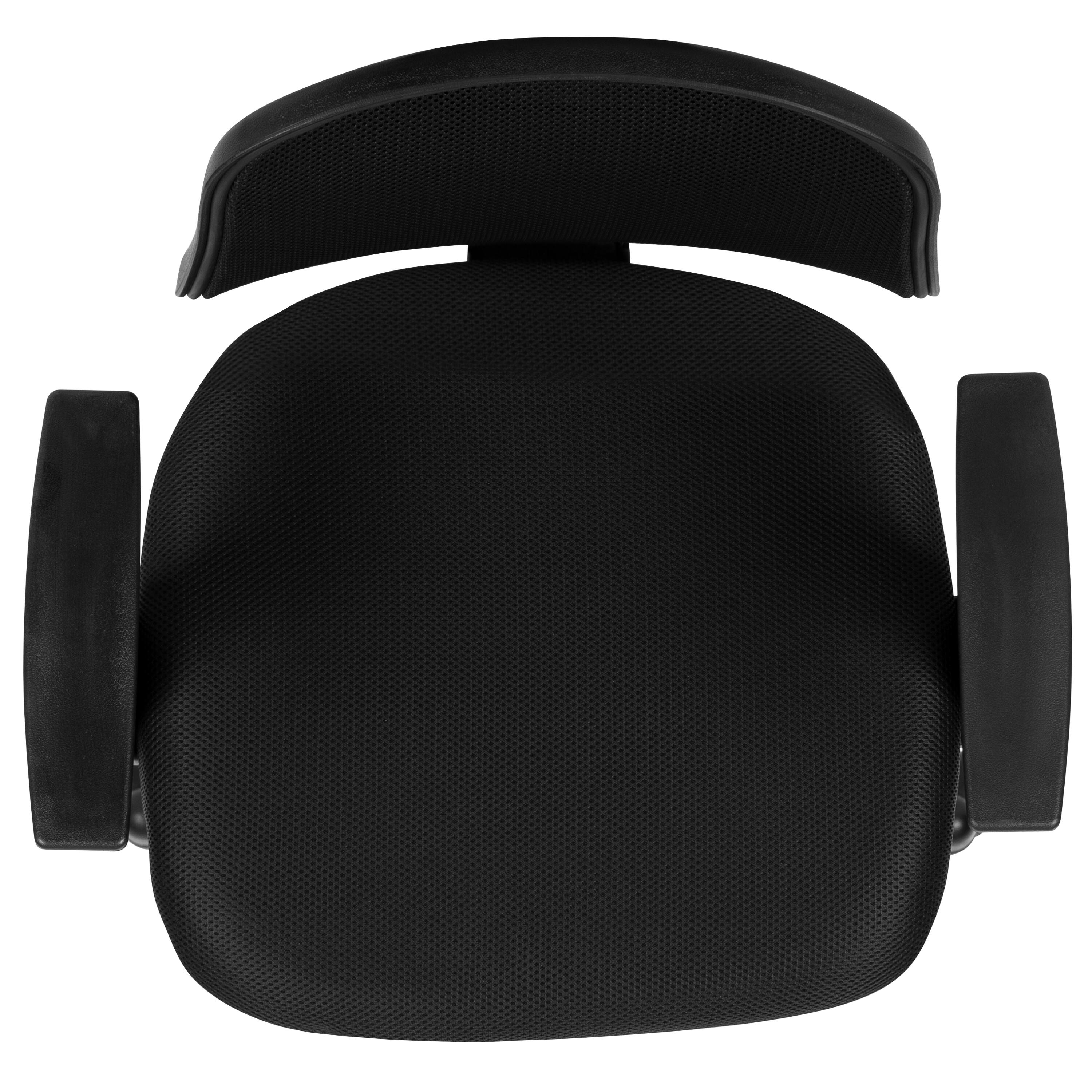 Alt View 8. Emma + Oliver - Pivot Back Mesh Swivel Task Office Chair with Arms - Black.