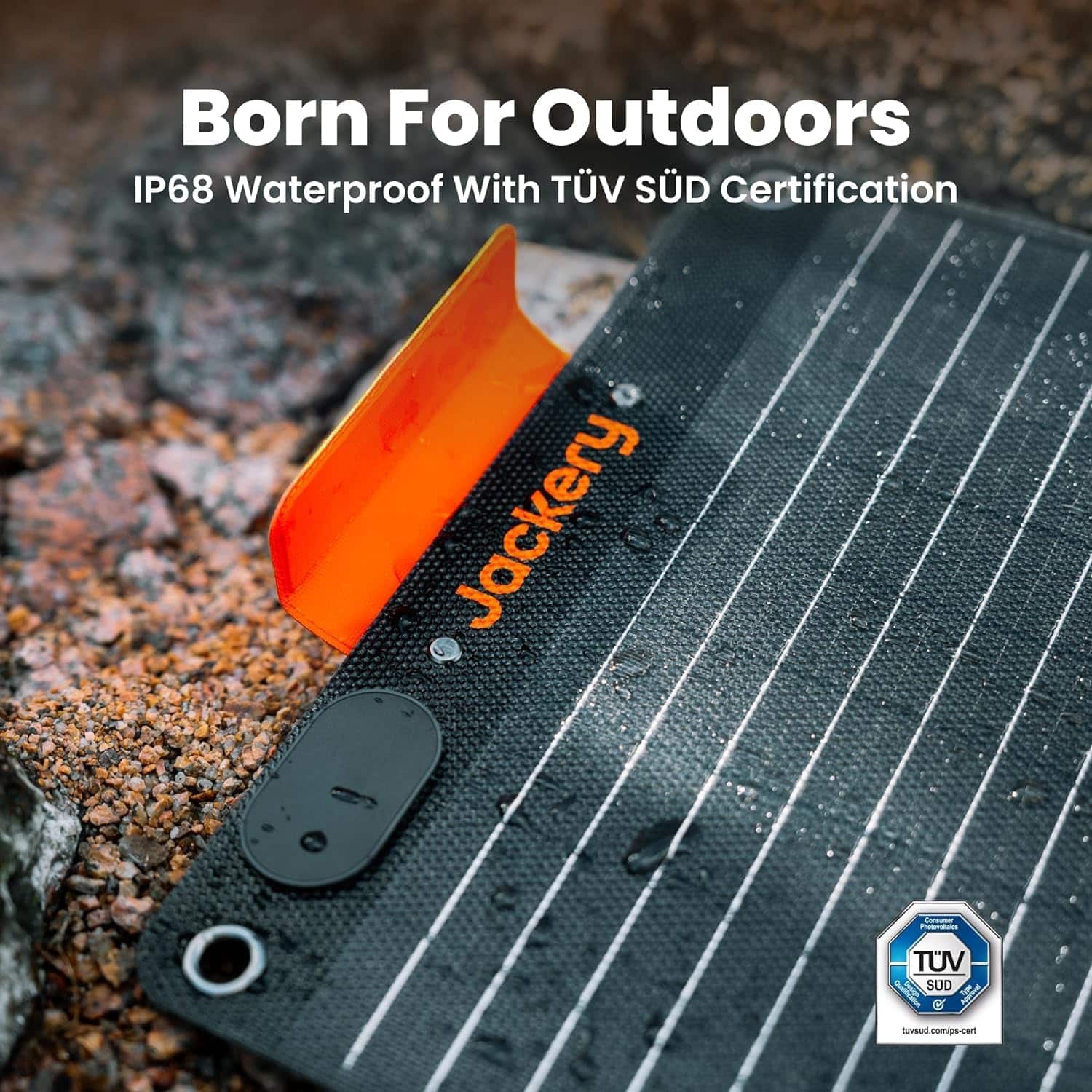 Born For Outdoors IP68 Waterproof With TV SD Certification Jackery - TUV SUD.